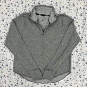 nike dry-fit running grey quarterzip